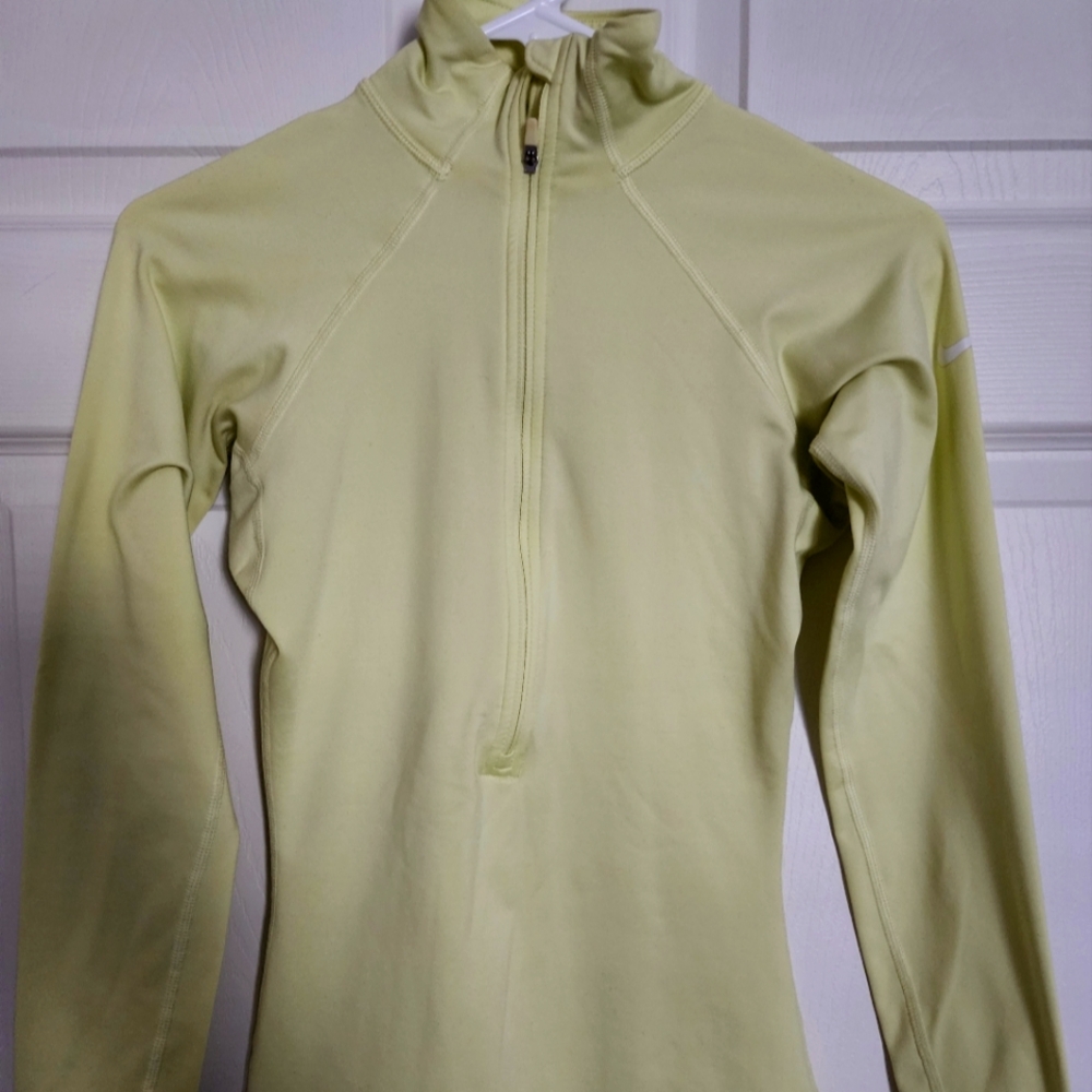 Nike Light Yellow Quarter-Zip Pullover